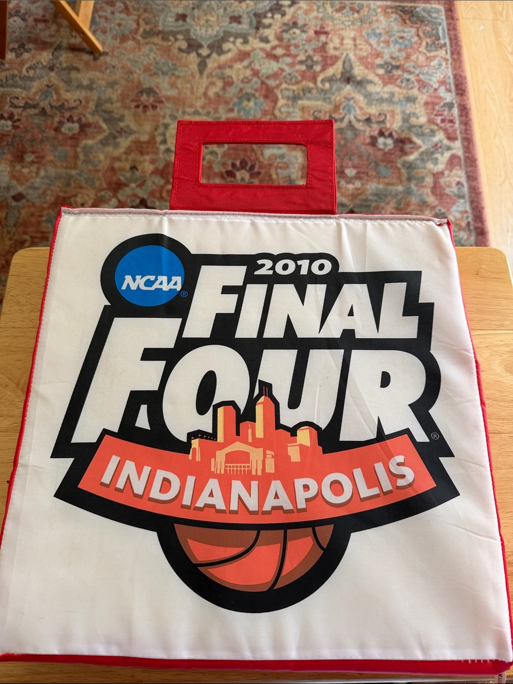 NCAA White & Red 2010 Final Four Indianapolis Seat Cushion